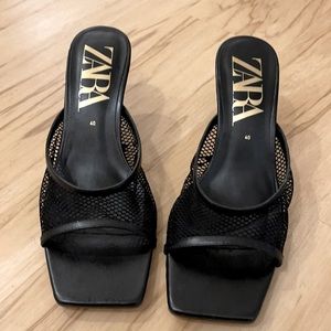 Zara square toe heels